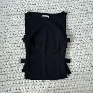 Peppermayo Exclusive - Cherish You Buckle Top - Shadow size US 4 NWT